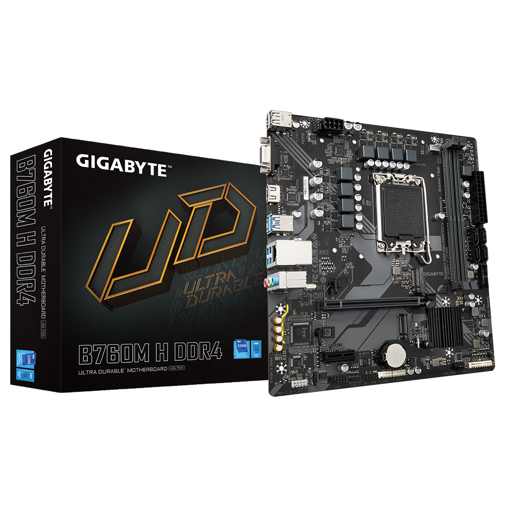 МАТЕРИНСКАЯ ПЛАТА GIGABYTE  B760M H DDR4 (ВЕРСИЯ 1.0) (РАЗЪЕМ LGA 1700) (MICRO-ATX)