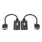 XMSJSIY VGA удлинитель Cat5e/6 до 60м, VGA-RJ45, 1080P, TX+RX, для HDTV, PS4, STB, ПК. Чёткий сигнал!