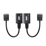 XMSJSIY VGA удлинитель Cat5e/6 до 60м, VGA-RJ45, 1080P, TX+RX, для HDTV, PS4, STB, ПК. Чёткий сигнал!