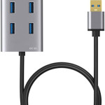 7-портовый USB-хаб TINGUT с алюминиевым корпусом — высокая скорость передачи 300 МБ/с