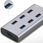 7-портовый USB-хаб TINGUT с алюминиевым корпусом — высокая скорость передачи 300 МБ/с