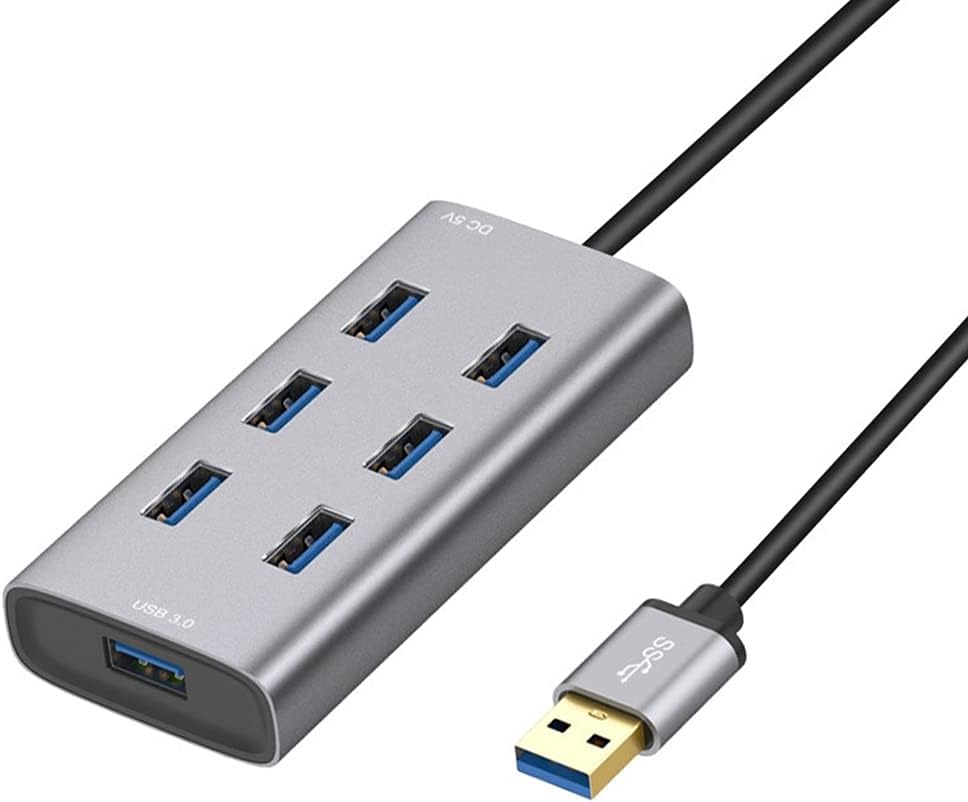 7-портовый USB-хаб TINGUT с алюминиевым корпусом — высокая скорость передачи 300 МБ/с