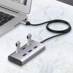 7-портовый USB-хаб TINGUT с алюминиевым корпусом — высокая скорость передачи 300 МБ/с