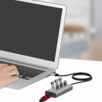 7-портовый USB-хаб TINGUT с алюминиевым корпусом — высокая скорость передачи 300 МБ/с