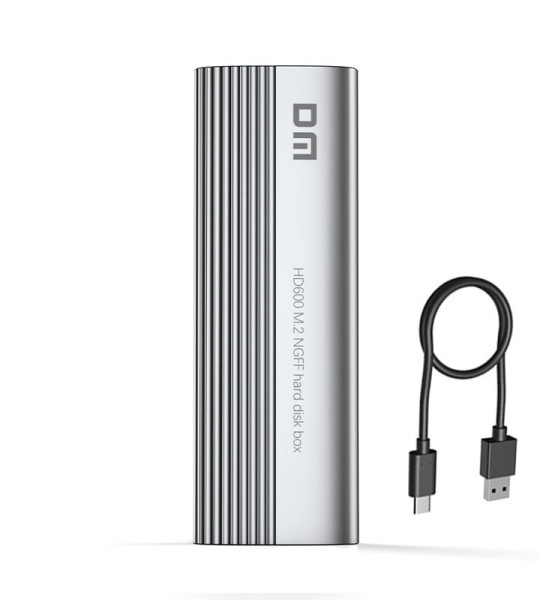 Кейс для M.2 SATA SSD DM M.2 SSD (31-1) – USB 3.2 Type-C, алюминиевый