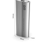 Кейс для M.2 SATA SSD DM M.2 SSD (31-1) – USB 3.2 Type-C, алюминиевый