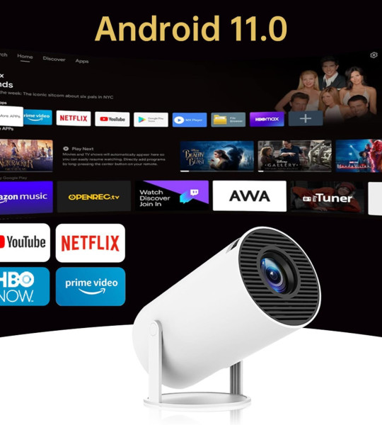 Смарт-проектор TookFun 4K с Android TV, 5G Wi-Fi, Bluetooth 5.0, 9000 люмен, портативный мини-проектор для дома и улицы