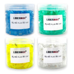 Сетевые коннекторы RJ45 LIDERMAX (97 шт) — пластиковые, для UTP кабеля