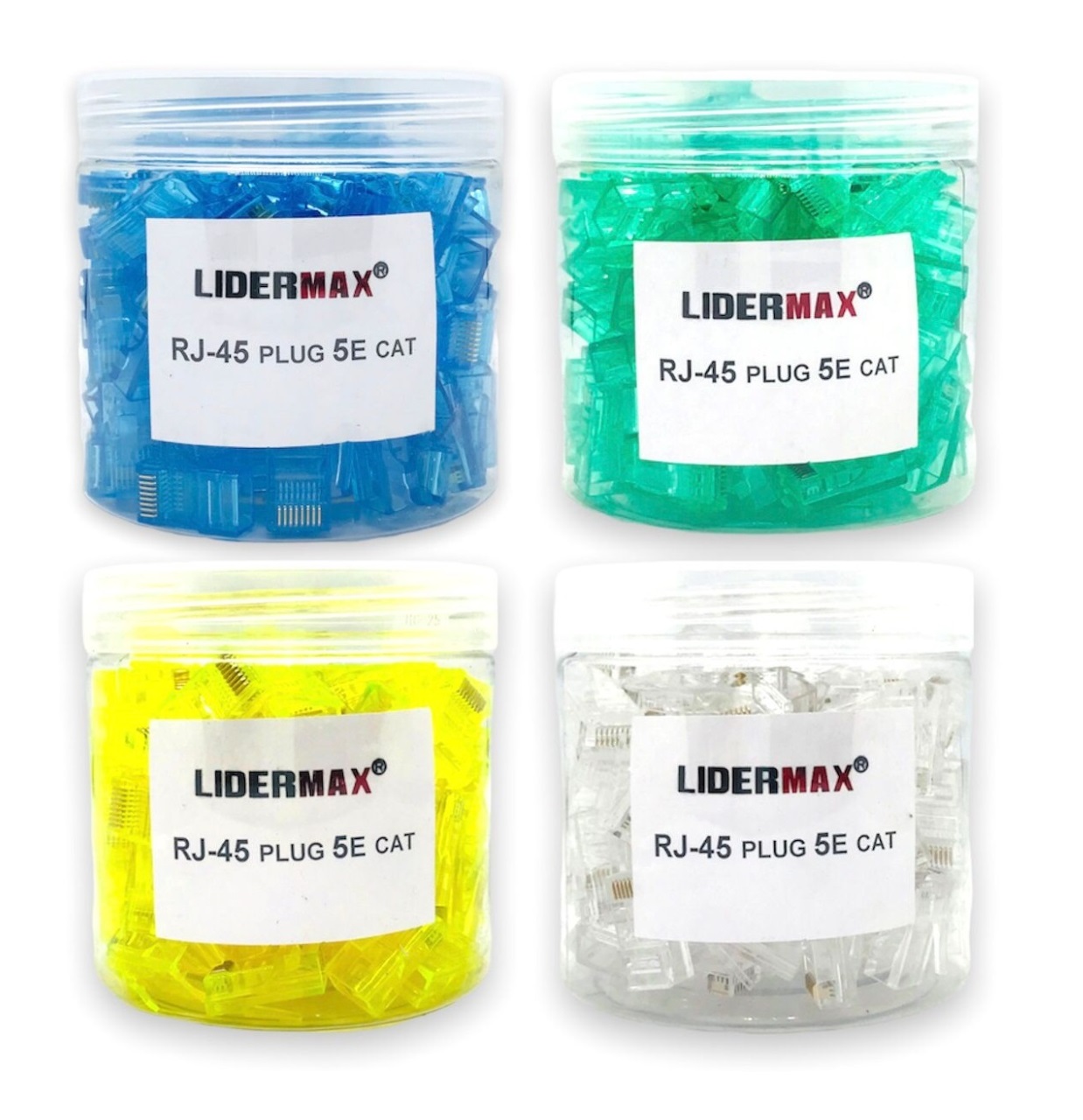 Сетевые коннекторы RJ45 LIDERMAX (97 шт) — пластиковые, для UTP кабеля