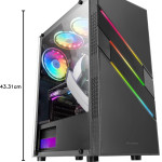 Mars Gaming MC-U3 Black and White: корпус для ПК формата ATX XL с тройной подсветкой ARGB, 12-см (MCU3)
