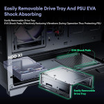 Корпус для ПК ATX Mid Tower, Aqua 7, предварительно установленный вентилятор 6 × 120 мм PWM ARGB