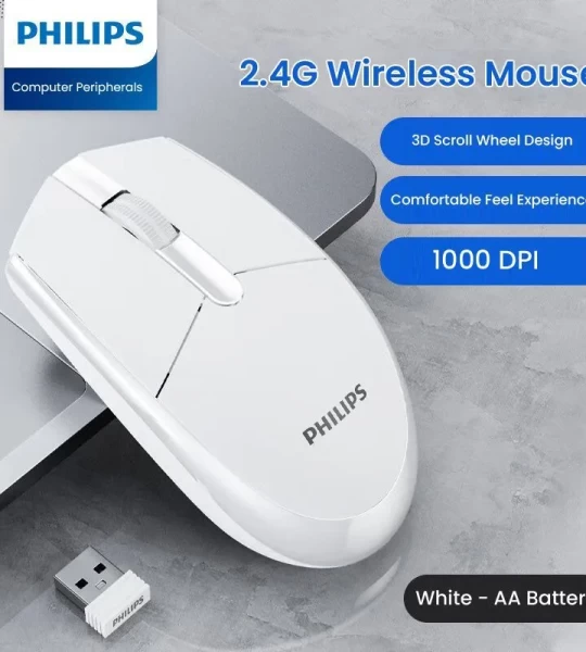 Philips Мышь беспроводная Philips SPK7337, белый / черный
