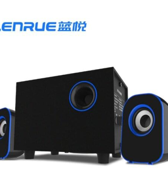 Оригинальные компьютерные колонки Lenrue C3 2.1 | Мощный бас, USB + 3.5 мм, для ПК/ноутбука/телефона