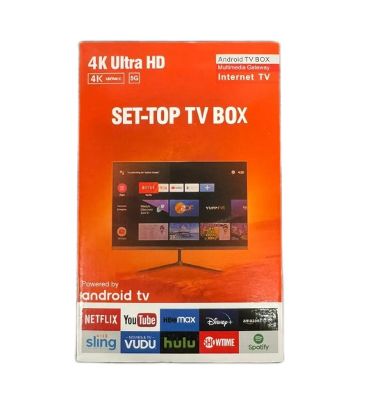 Смарт ТВ приставка Android 11.1 D9Q5G — 320 каналов, бесплатные фильмы, Wi-Fi, YouTube, Zona