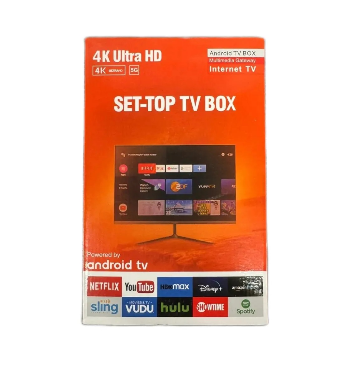 Смарт ТВ приставка Android 11.1 D9Q5G — 320 каналов, бесплатные фильмы, Wi-Fi, YouTube, Zona