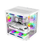 Современный двухкамерный панорамный корпус для игрового компьютера Mid-Tower ATX