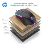 Мышь HP USB Optical Gaming M160 с подсветкой, проводная, 1200 DPI, универсальная, для ПК и Mac