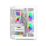Современный двухкамерный панорамный корпус для игрового компьютера Mid-Tower ATX