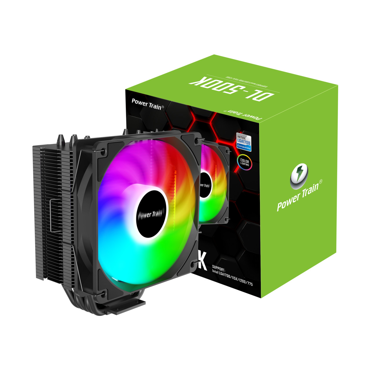 Кулер для процессора MAX 500K RGB INTEL 1700/1200/115X