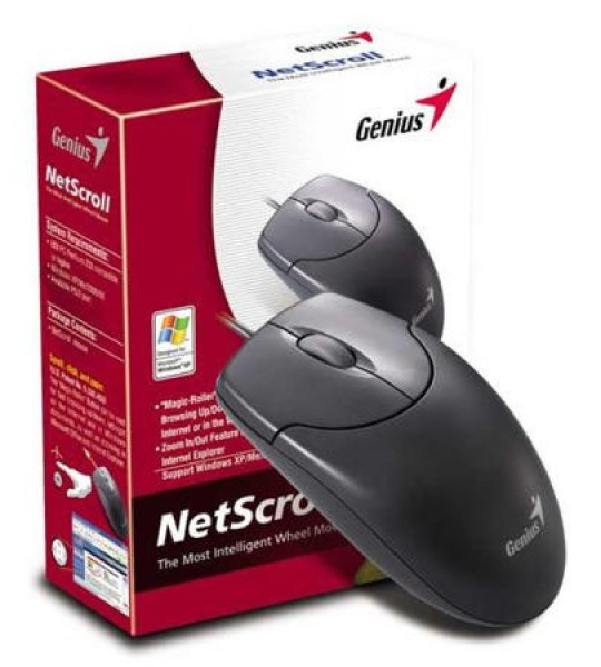 Мышь Genius NETScroll 120 Black, проводная, оптическая, PS/2, 3 кнопки + колесо прокрутки, чёрная