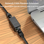 Переходник RJ45–RJ45 Orient C86 — соединитель интернет-кабелей, черный, удлинитель LAN, сетевой адаптер