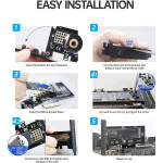 Адаптер JEYI M.2 PCIe 4.0 x4, скорость до 64 Гбит/с, с радиатором, поддержка M.2 2230/2242/2260/2280.