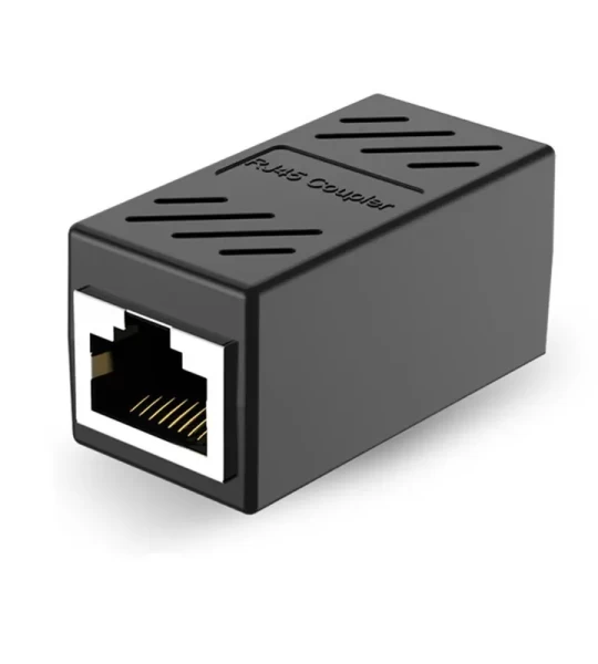 Переходник RJ45–RJ45 Orient C86 — соединитель интернет-кабелей, черный, удлинитель LAN, сетевой адаптер