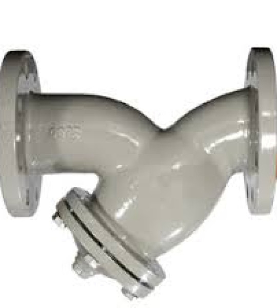 Косой сетчатый фильтр, с фланцевым соединением, корпус из чугуна, фильтрующий элемент из нержавеющей стали.R74F