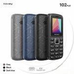 Novey 102 Plus — Кнопочный Телефон с Двумя SIM-Картами, Двойным Фонарем и Диктофоном, 1050 мА·ч, Черный