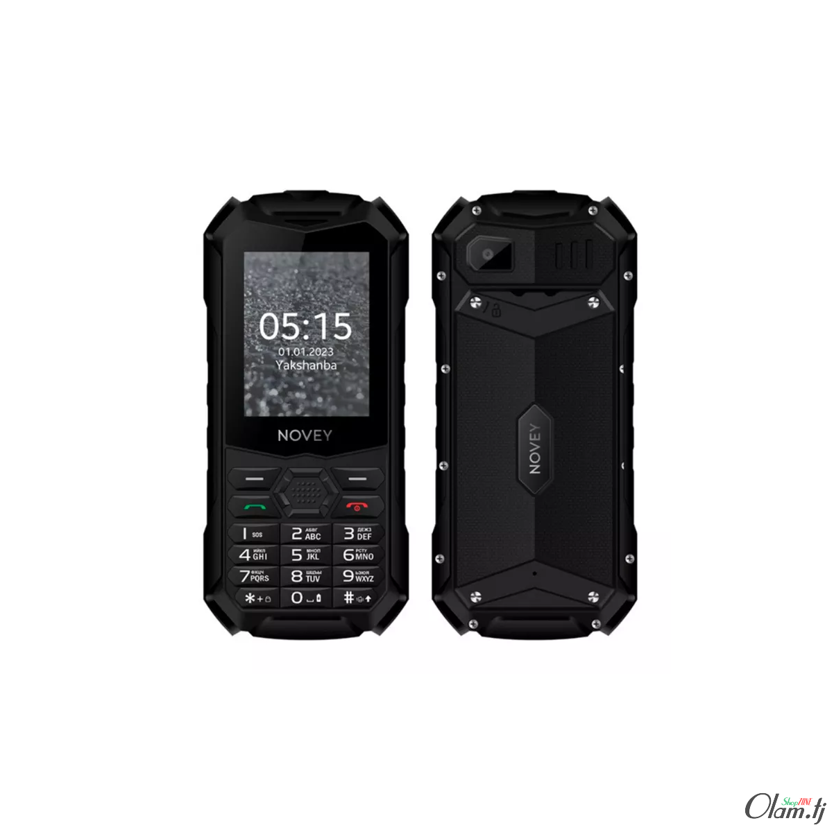 Novey T515 — Кнопочный Телефон с Экраном 2.4", 2 SIM, FM-Радио, Фонарик, Аккумулятор 4100 мА·ч