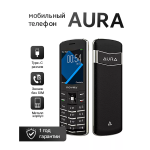 Novey Aura V1 | Кнопочный телефон с экраном IPS 2.4", 2 SIM, аккумулятор 800 mAh, Bluetooth, FM-радио – Черный