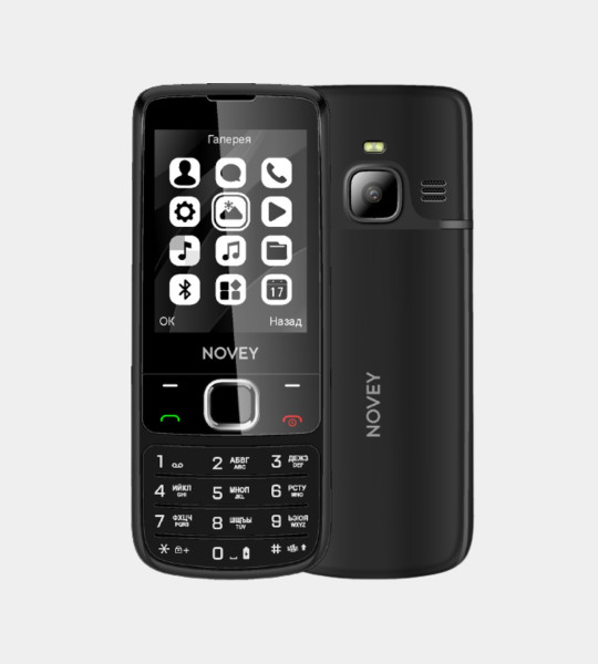 Novey N670 Dual SIM — Кнопочный Телефон с Экраном 2.4", 2 SIM, Bluetooth, FM-Радио, Аккумулятор 1050 мА·ч