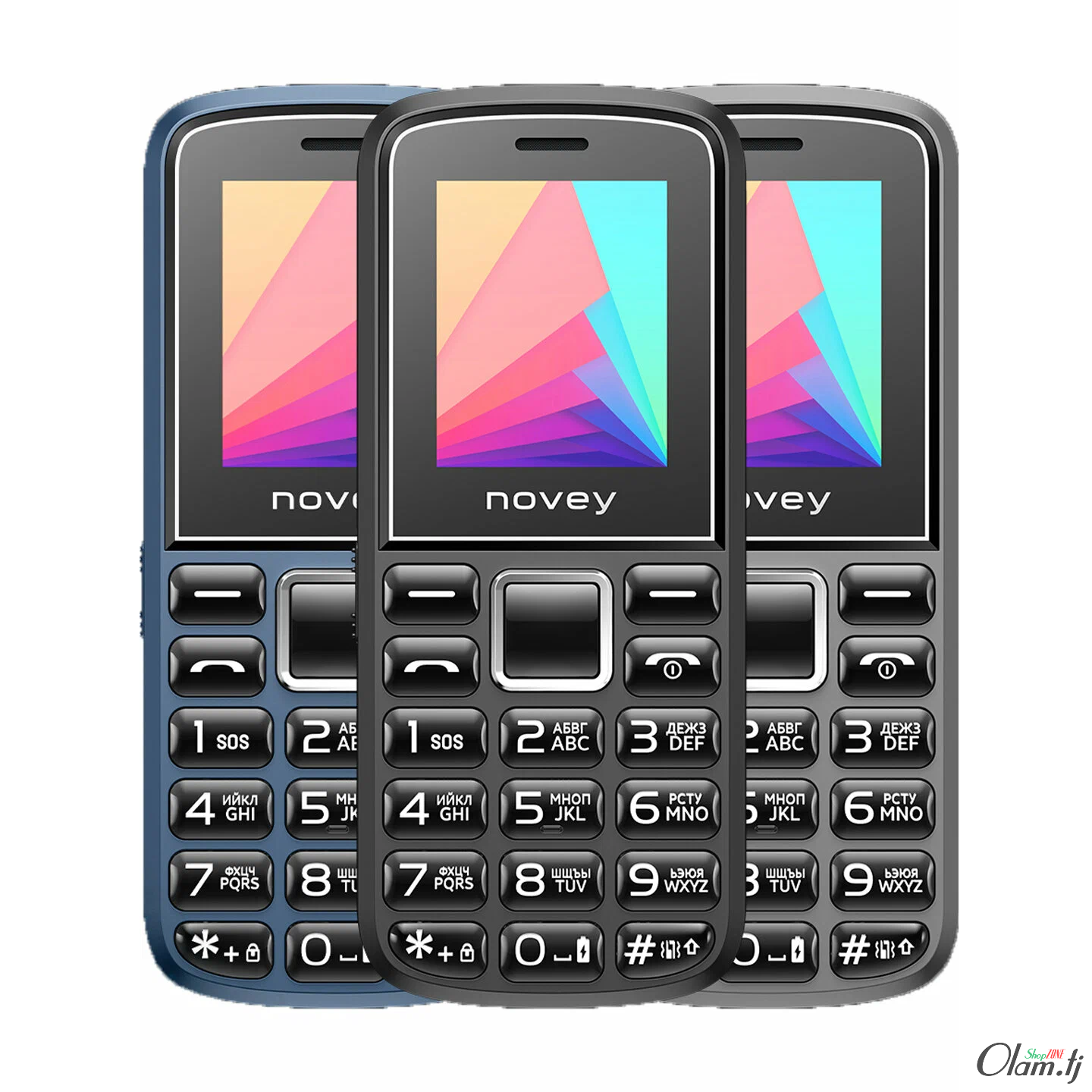 Novey 102 Plus — Кнопочный Телефон с Двумя SIM-Картами, Двойным Фонарем и Диктофоном, 1050 мА·ч, Черный